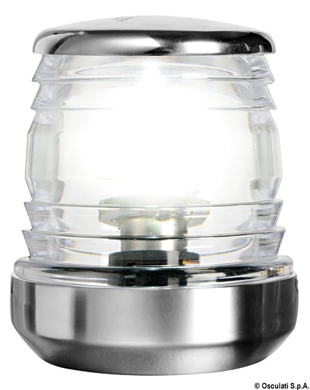 Fanale 360 led acciaio inox